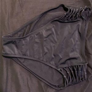 black swimsuit bottoms